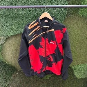 Vintage Louis Garneau Canada Flag Zip-up Light  Jacket